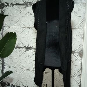 White House Black Market Black Knit Vest